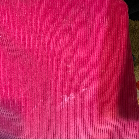 Vintage Electre Paris Corduroy trench coat pink belted coat fushia pink - Picture 9 of 12